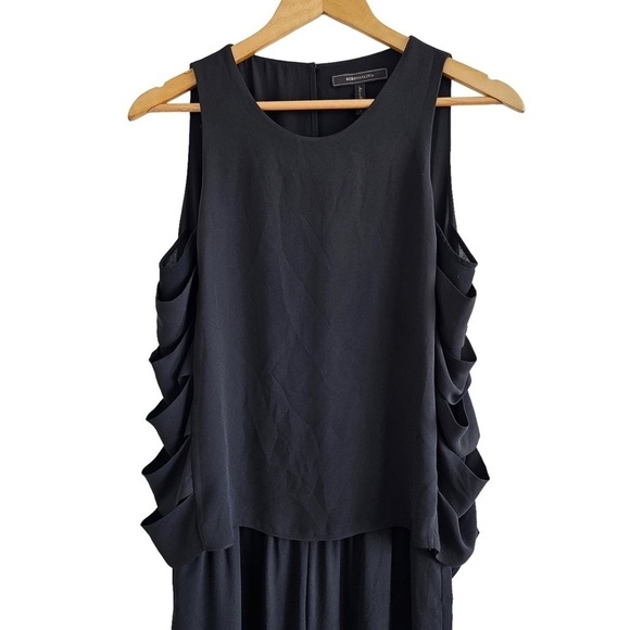 BCBG MaxAzria Callison sleeveless caped jumpsuit black small - Picture 3 of 13